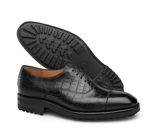 Chaussures Oxford - Bernard Grav Croco Noir